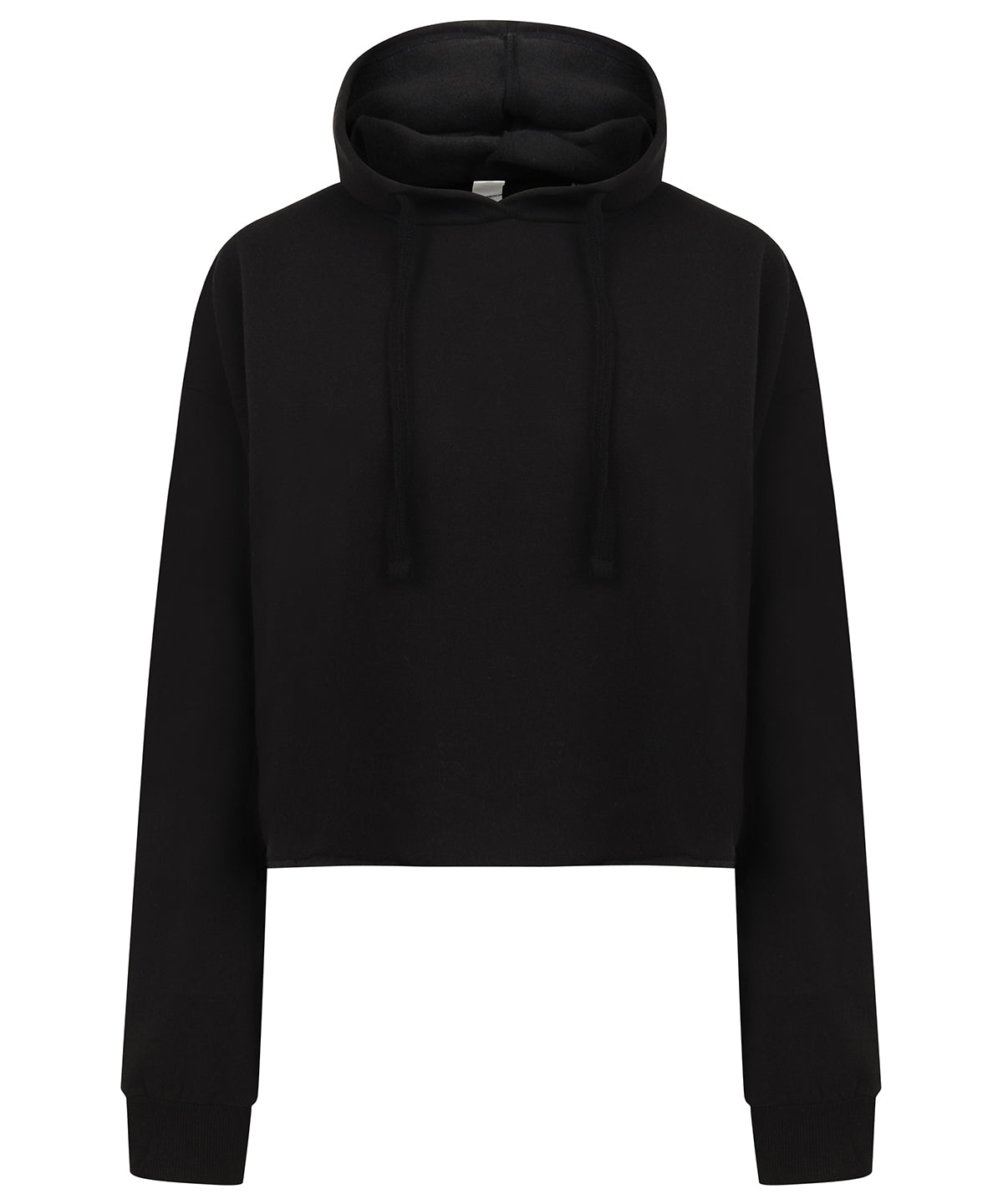 Womens cropped slounge hoodie | Black