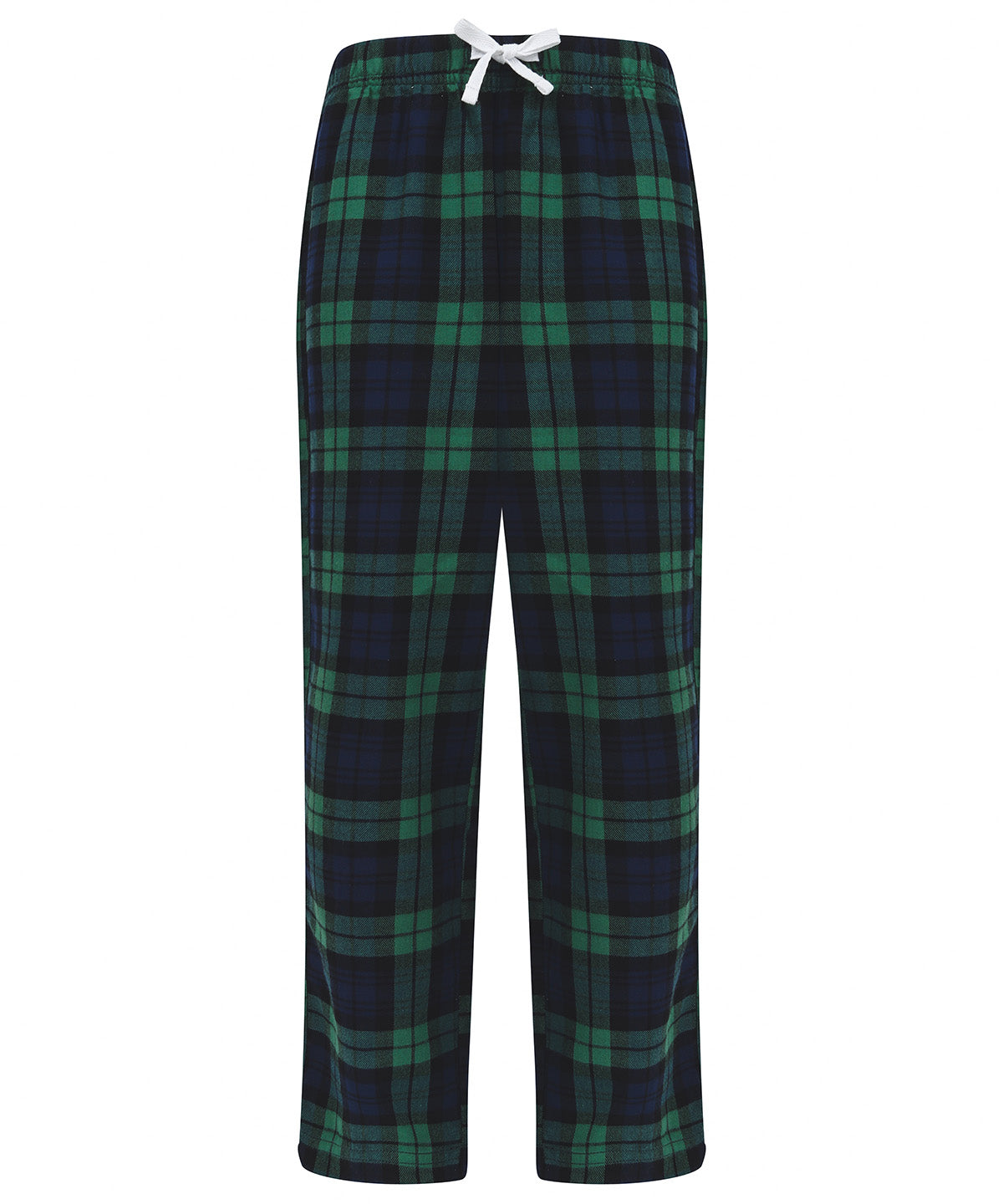 Kids tartan lounge pants | navy/green check