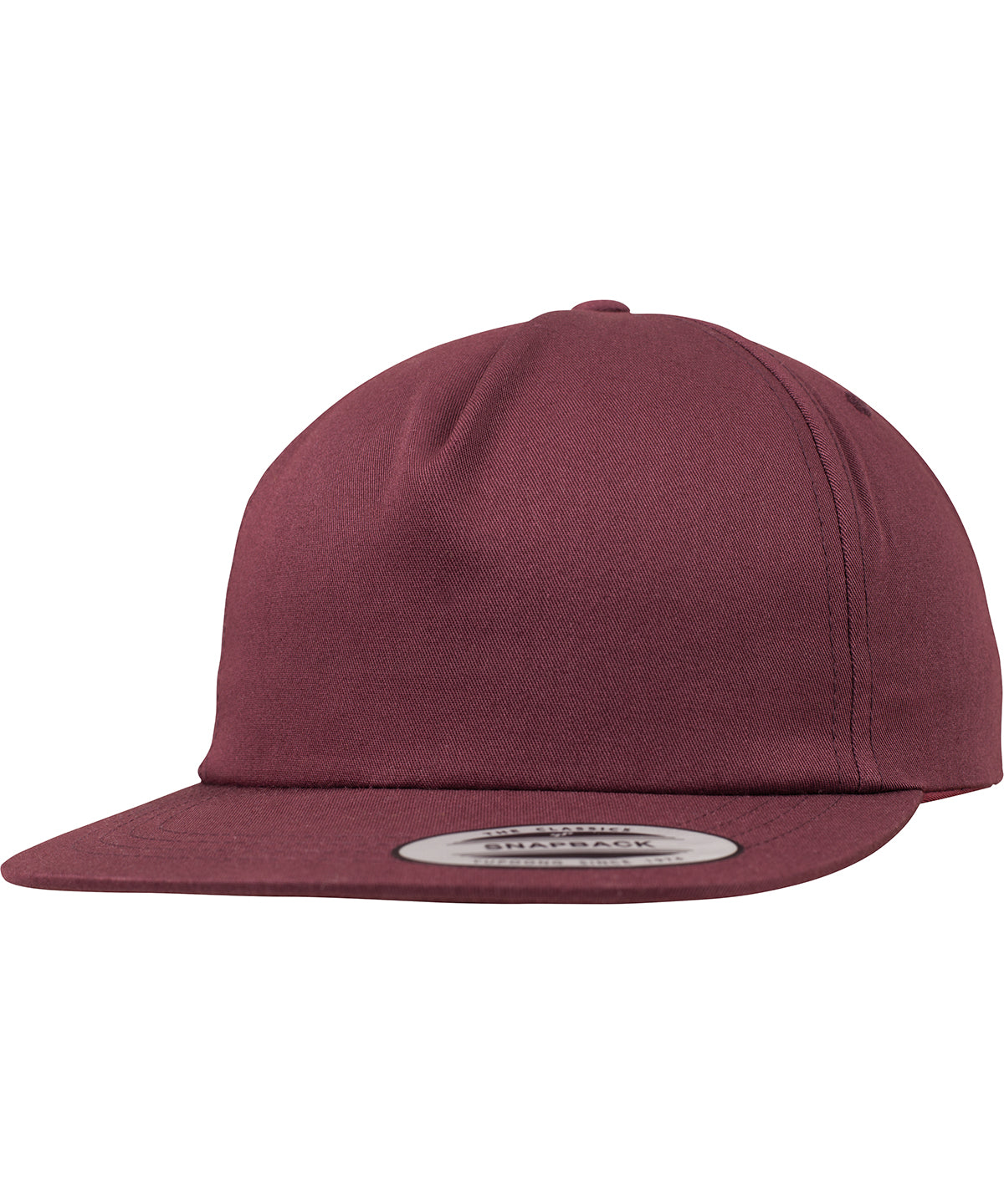 Unstructured 5-panel snapback (6502) | maroon
