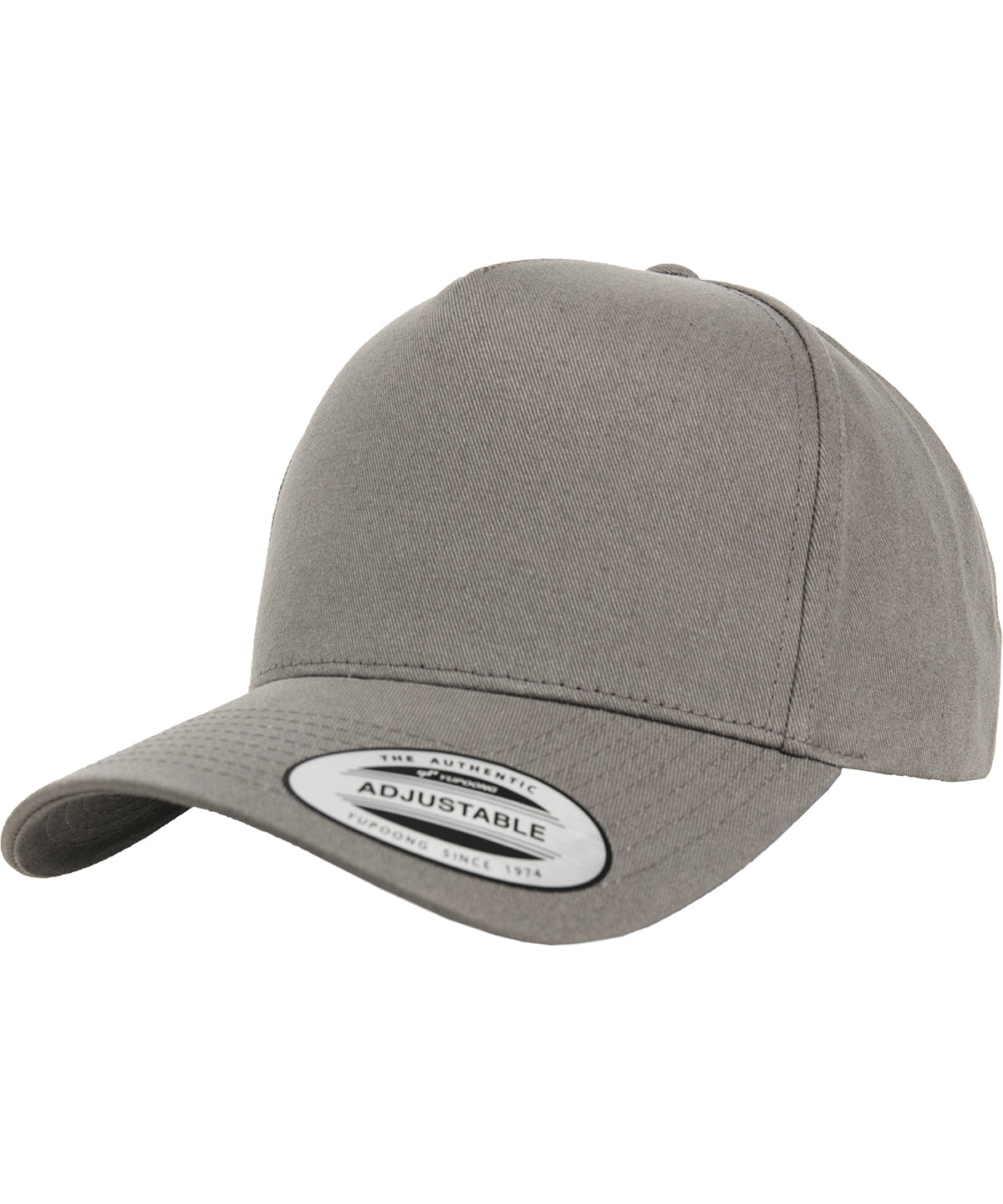 5-panel curved classic snapback (7707) | Grey