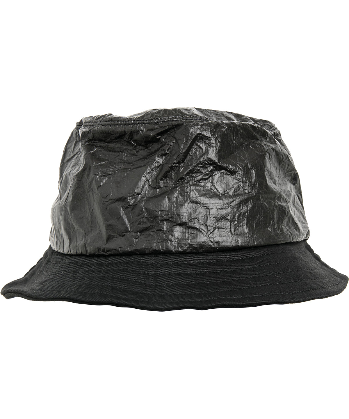 Crinkled paper bucket hat (5003CP) | Black