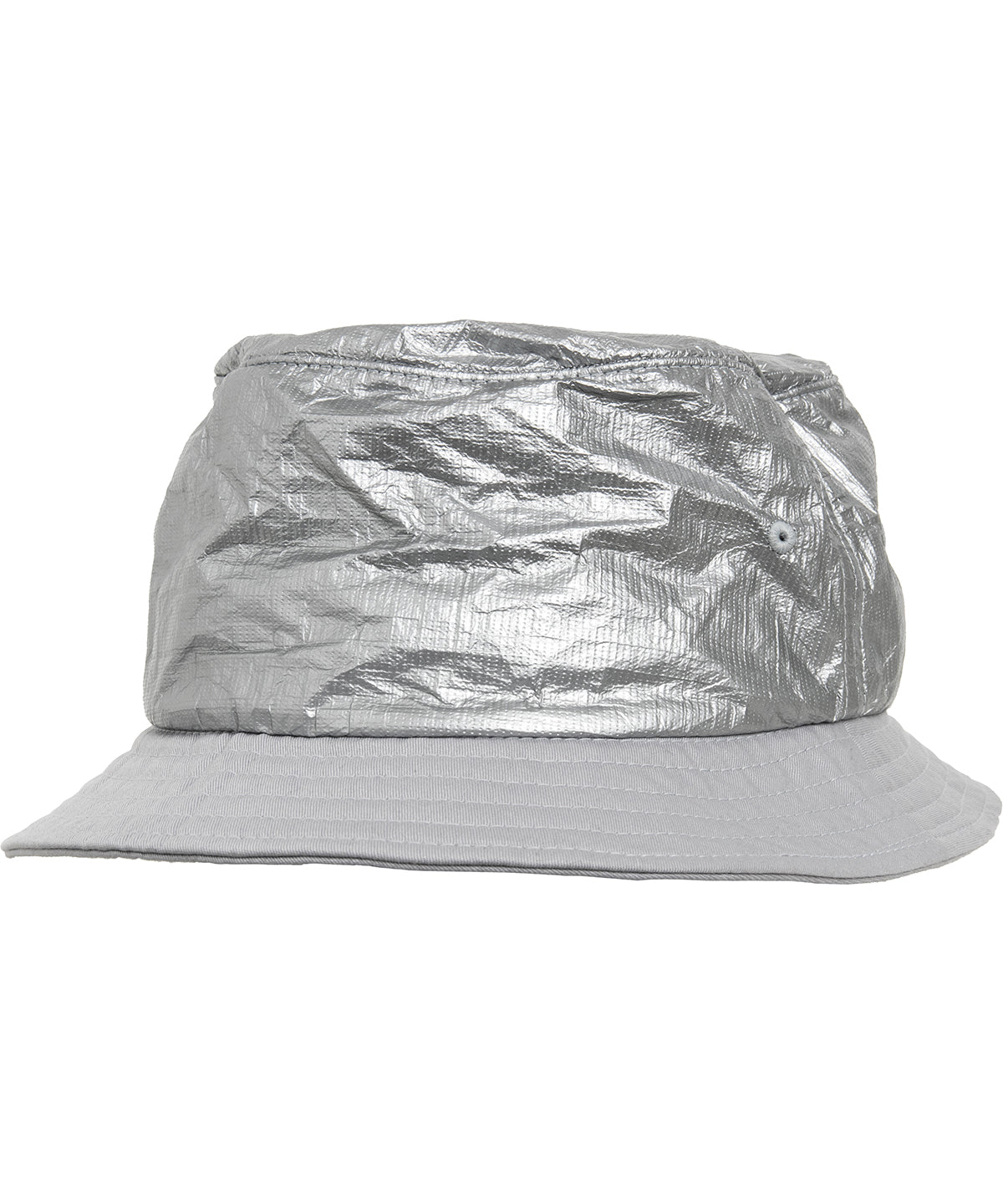 Crinkled paper bucket hat (5003CP) | silver