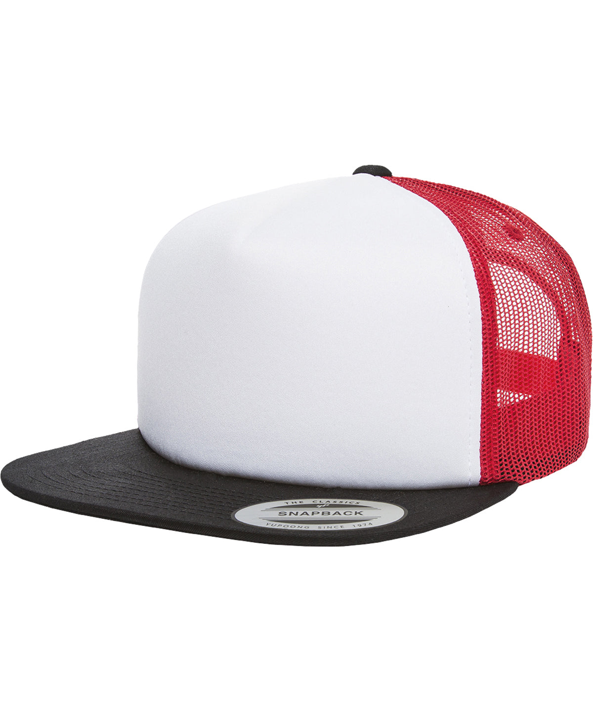 Foam trucker with white front (6005FW) | Black/White/Red