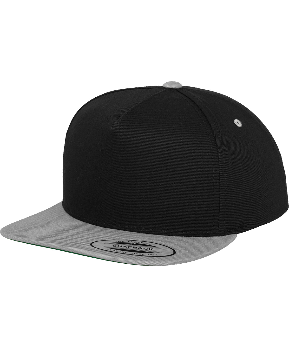 Classic 5-panel snapback (6007T) | Black/Silver