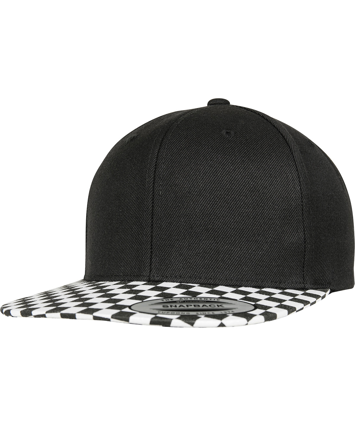 Checkerboard snapback (6089CB) | Black/White