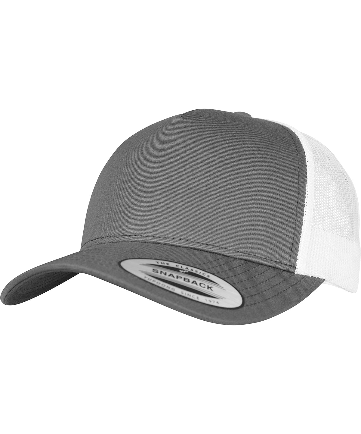 5-panel retro trucker 2-tone cap (6506T) | Charcoal/White