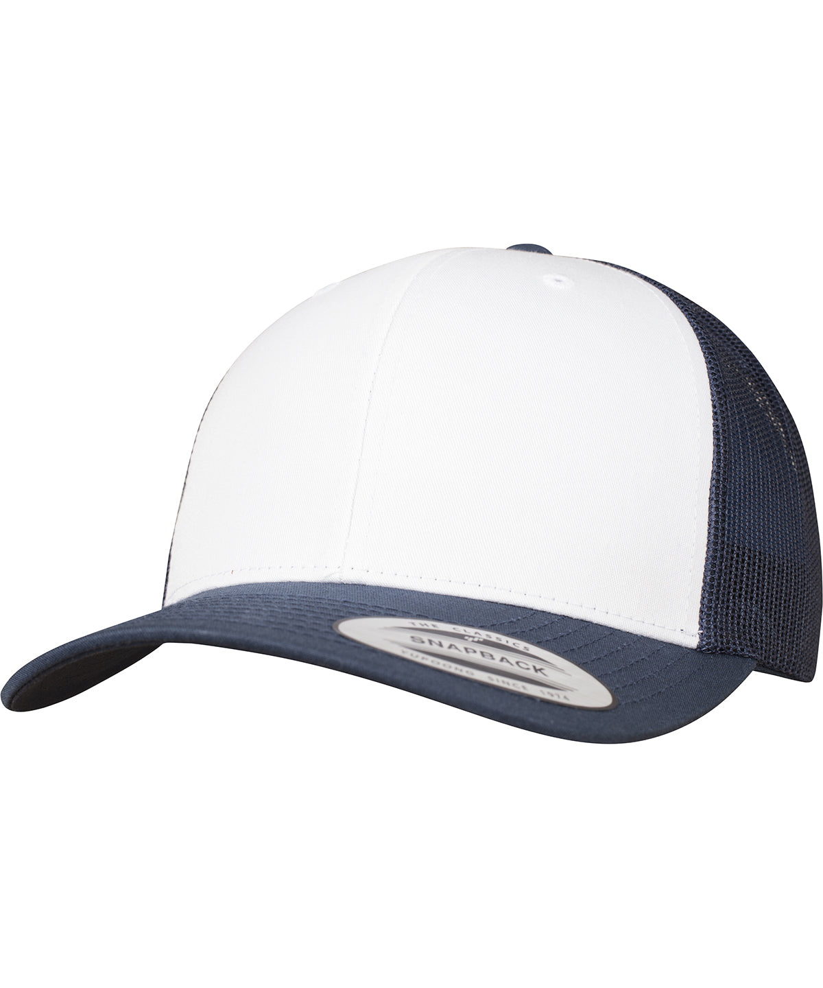 Retro trucker coloured front (6606CF) | navy/white/navy