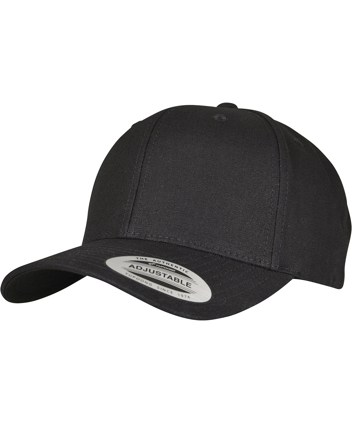 6-panel curved metal snap (7708MS) | Black