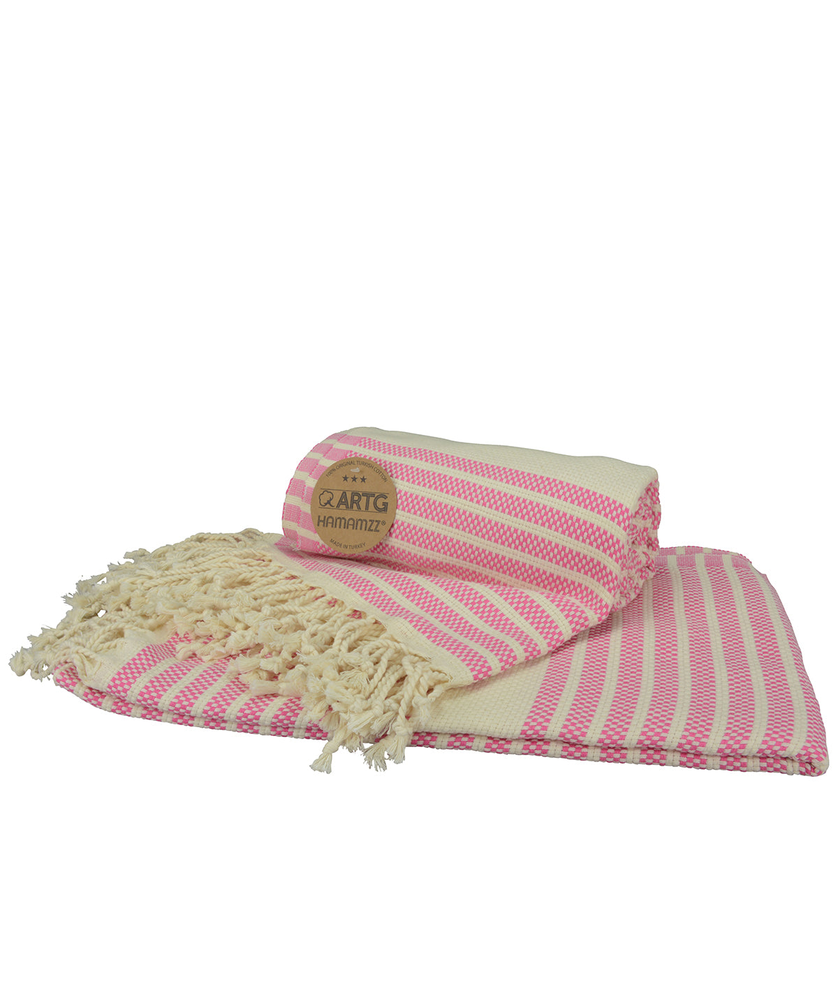 ARTG® Hamamzz® peshtemal towel | Pink/Cream