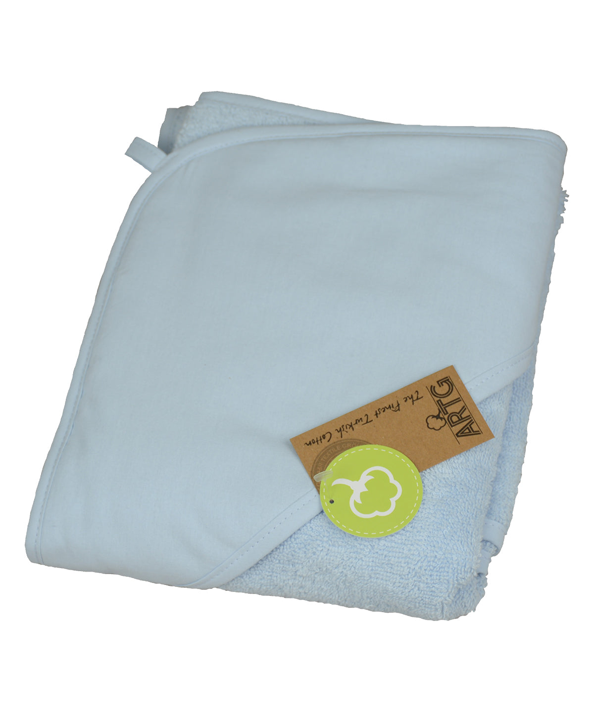 PRINT-Me® baby hooded towel | Light Blue/Light Blue/Light Blue
