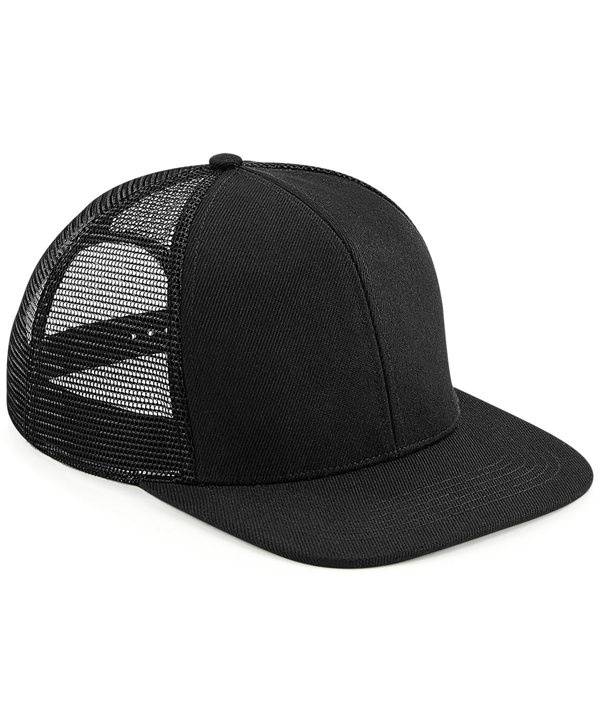 Original flat peak 6-panel trucker | black/black