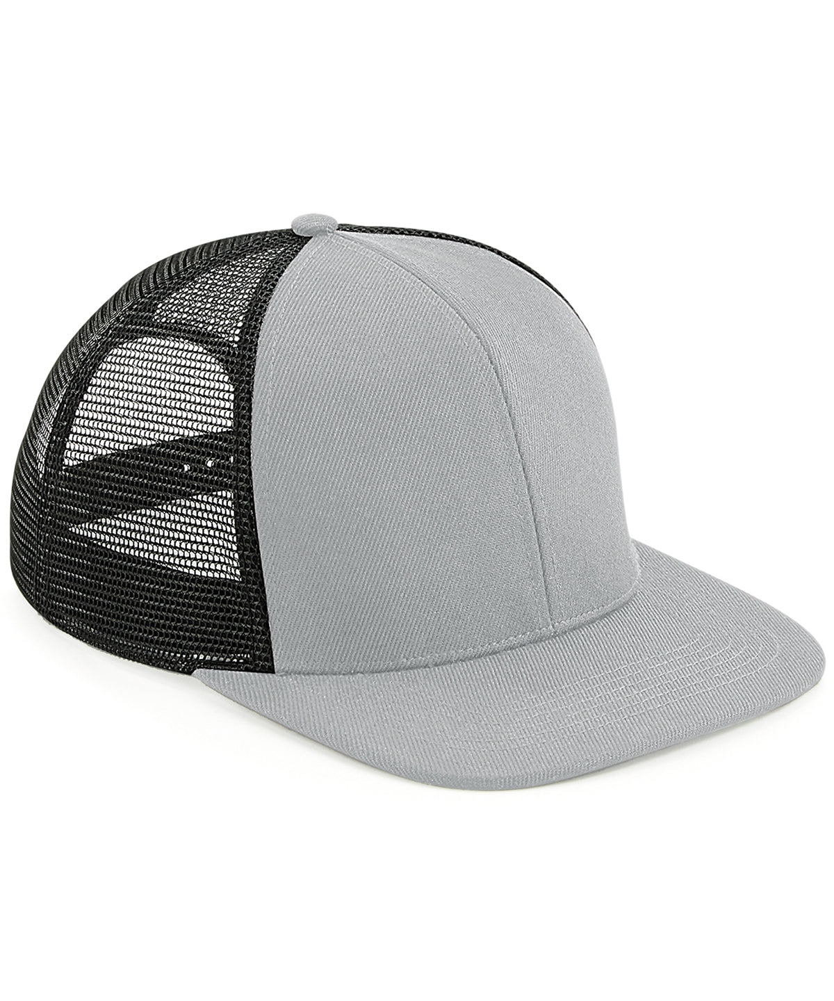 Original flat peak 6-panel trucker | grey/black
