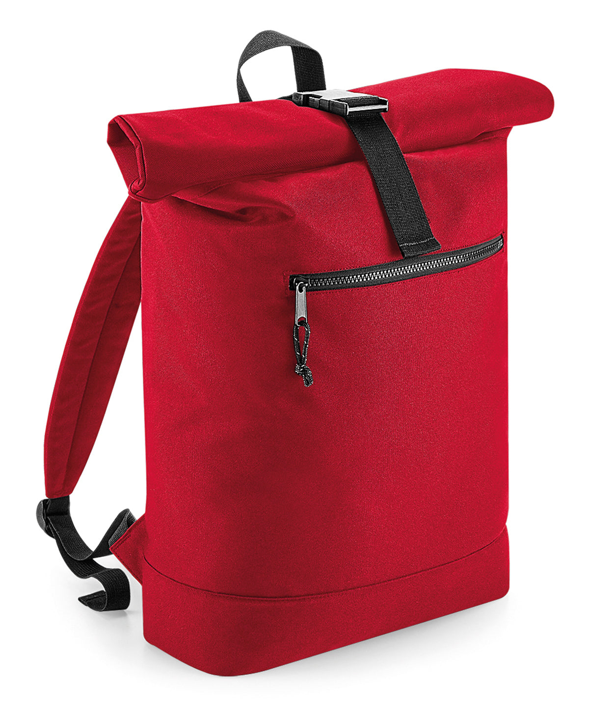 Recycled rolled-top backpack | classic red