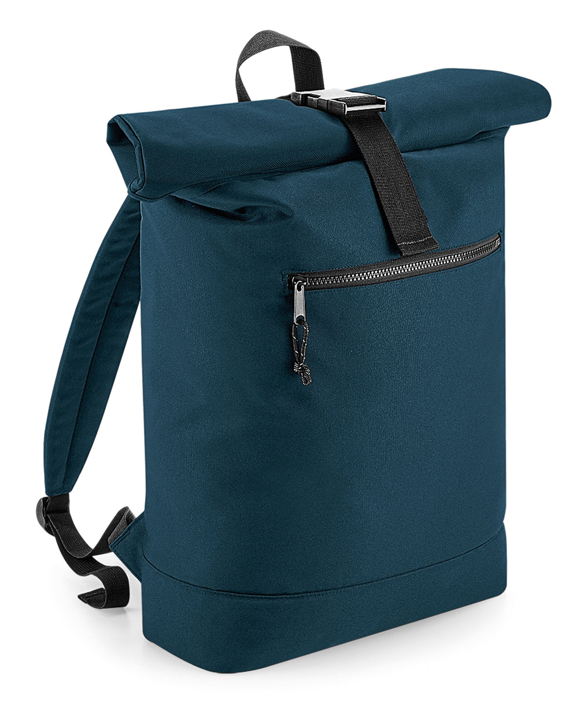 Recycled rolled-top backpack | petrol
