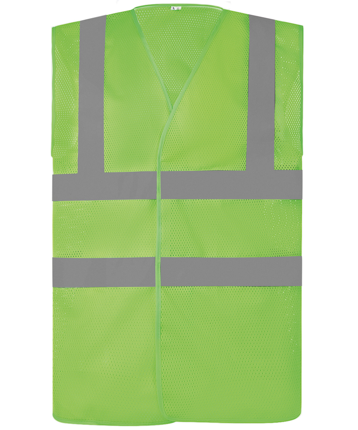 Top cool open mesh 2-band-and-braces waistcoat (HVW120) | Lime