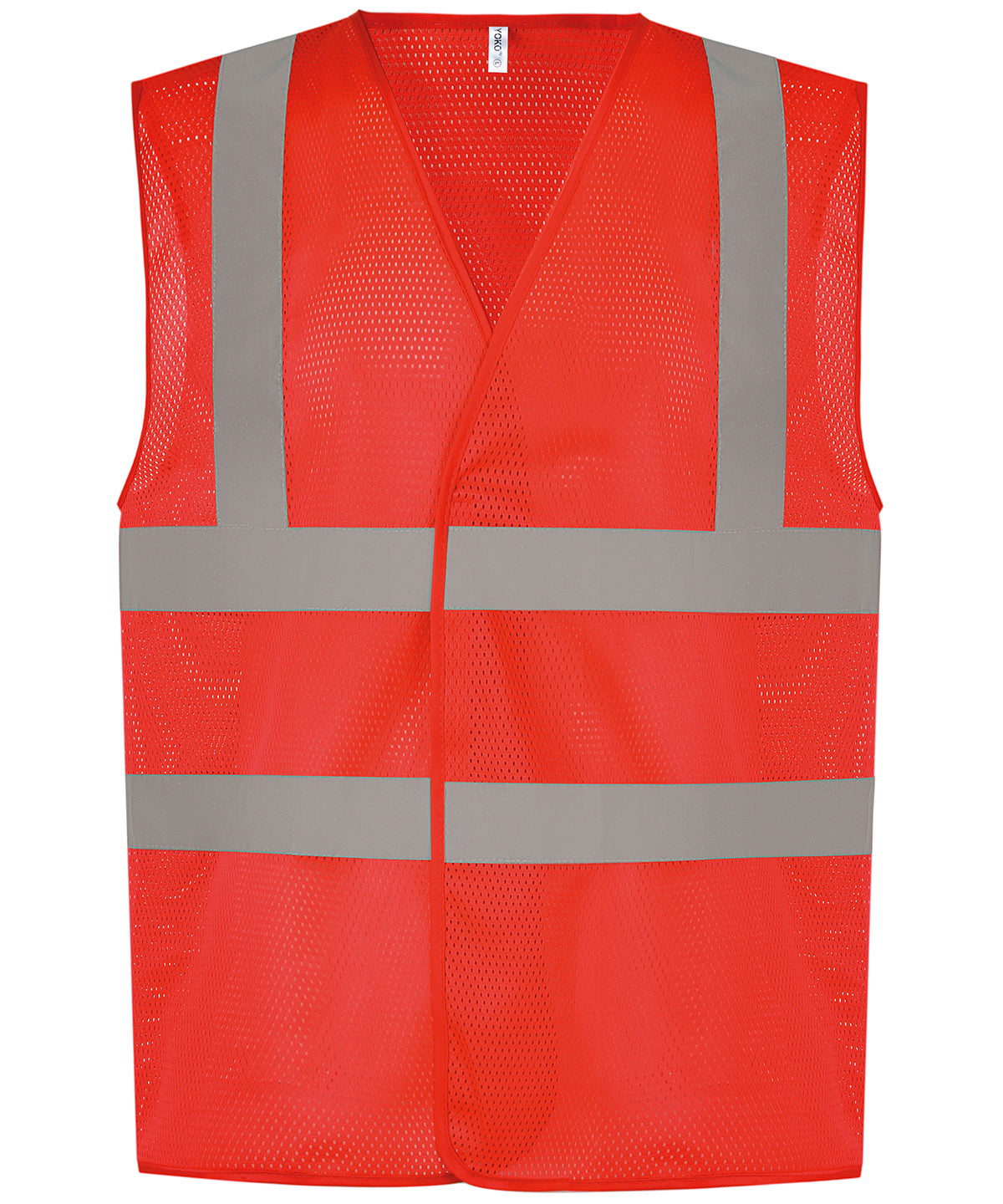 Top cool open mesh 2-band-and-braces waistcoat (HVW120) | Red
