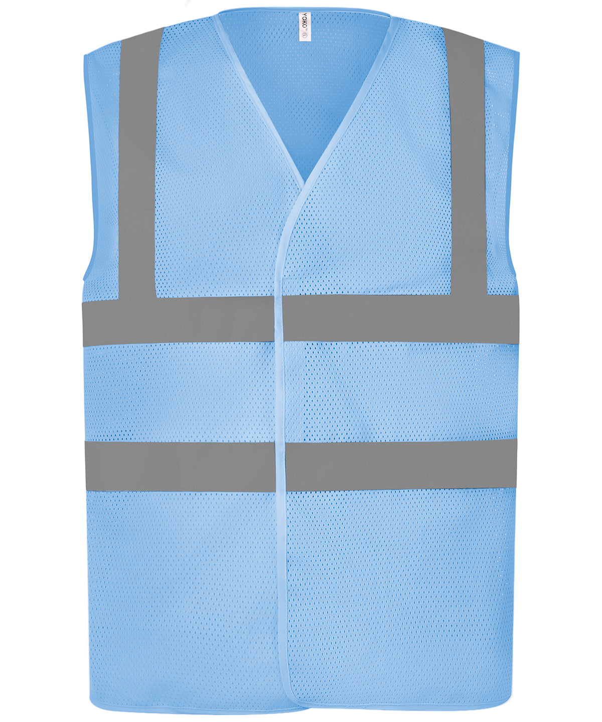 Top cool open mesh 2-band-and-braces waistcoat (HVW120) | Sky Blue