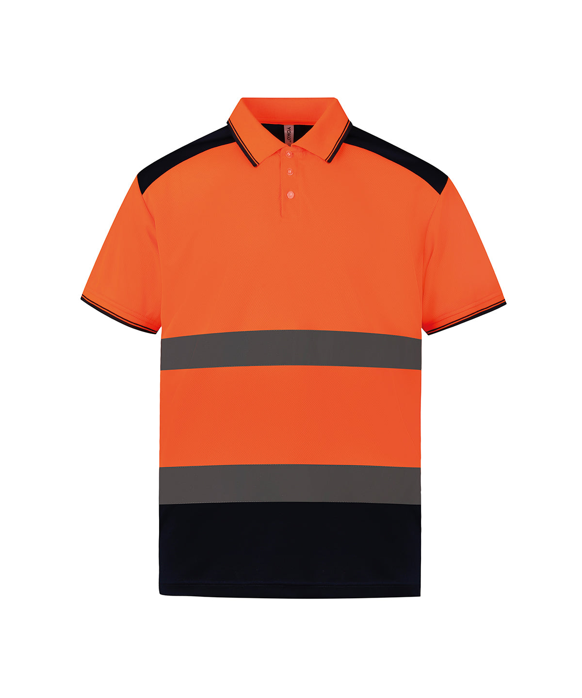 Hi-vis two-tone polo shirt (HVJ220) | orange/navy