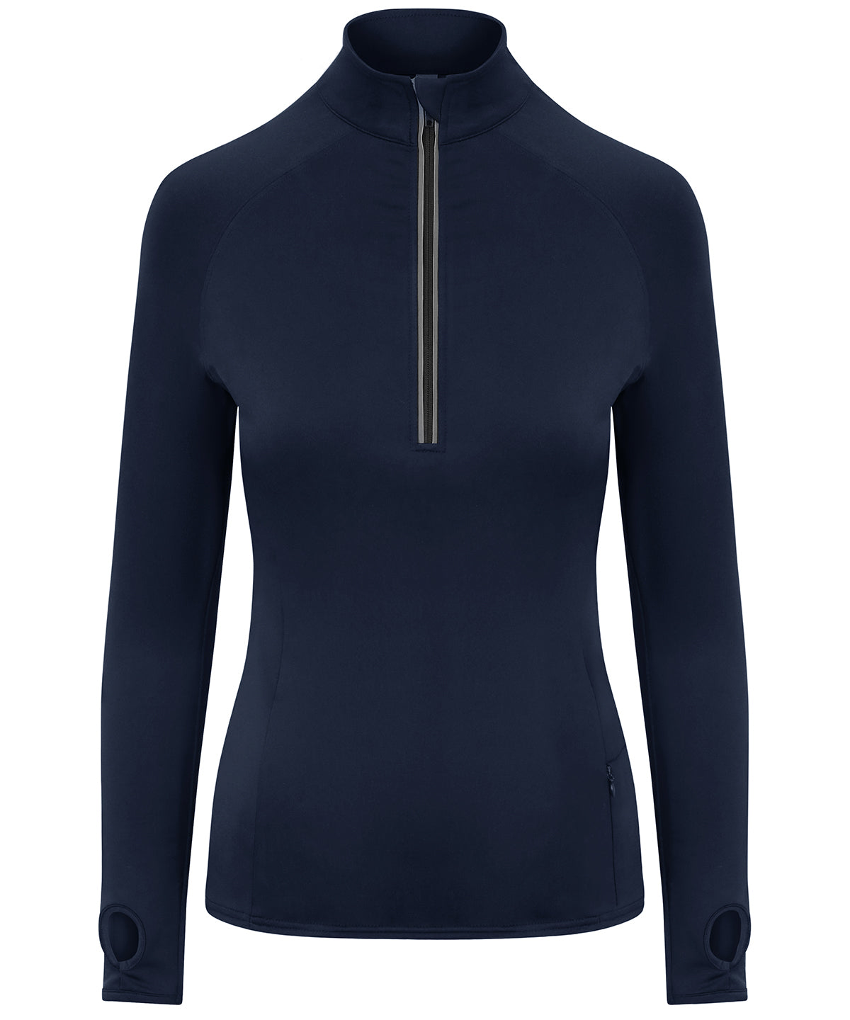 Womens Cool Flex long half-zip top | french navy