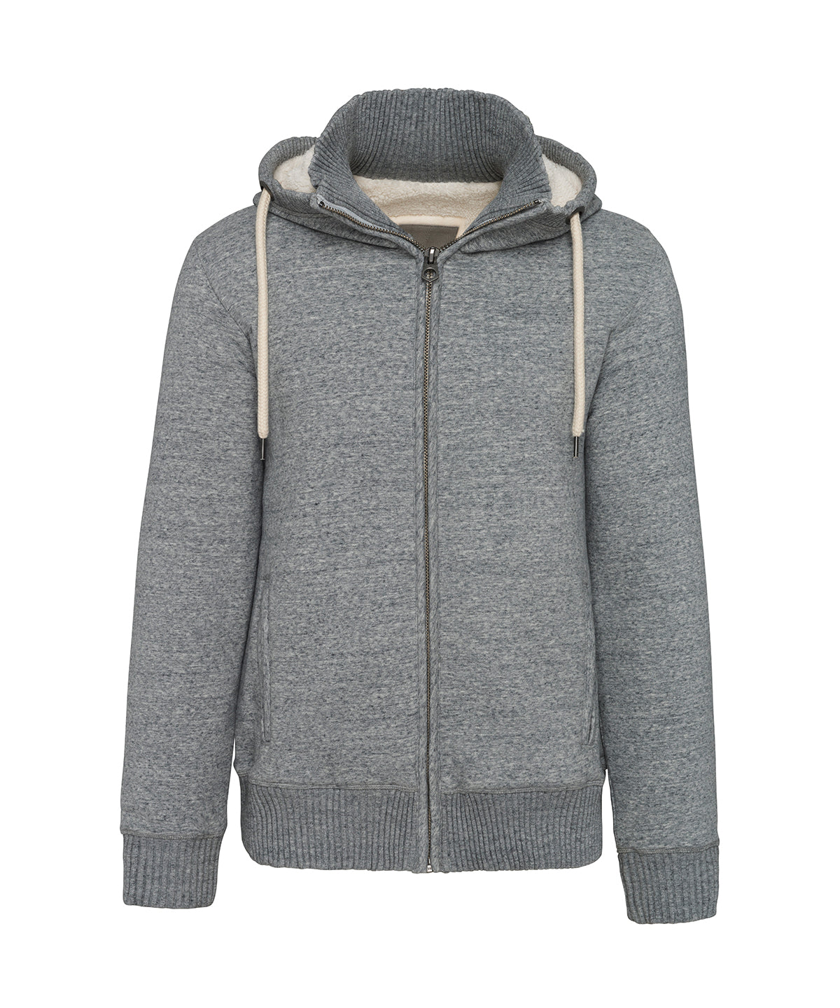 Vintage sherpa-lined fleece jacket | Slub Grey Heather