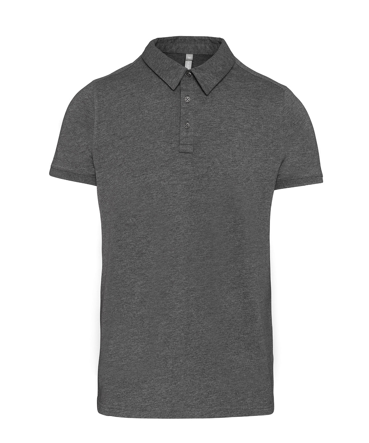 Jersey knit polo shirt | grey heather