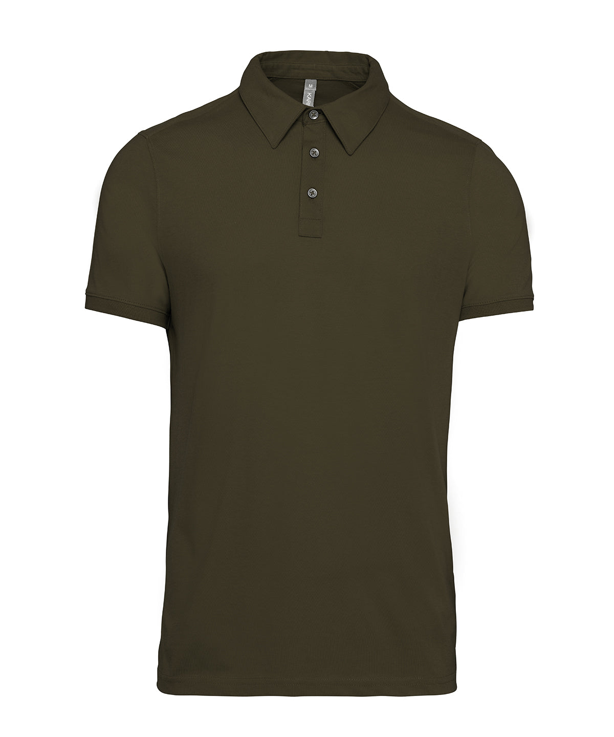 Jersey knit polo shirt | light khaki