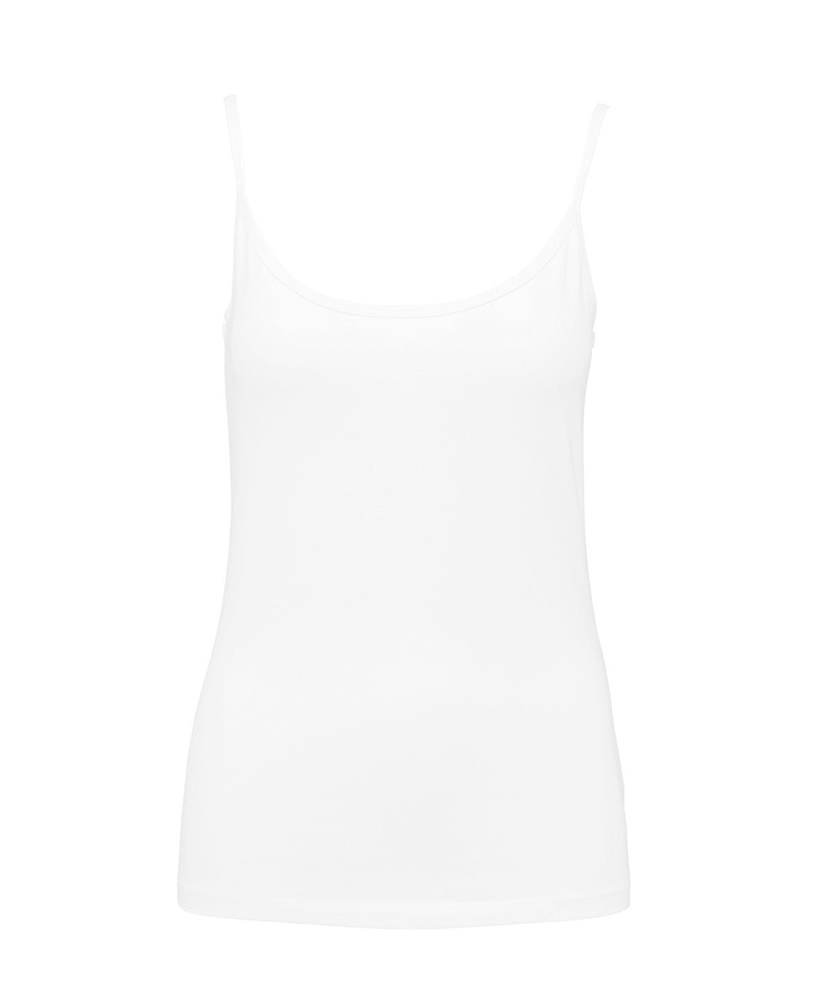 Ladies strappy tank top | white