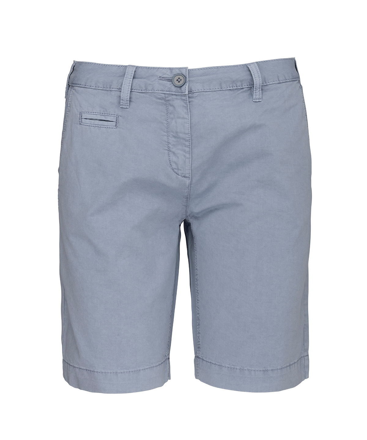 Ladies washed effect Bermuda shorts | washed smokey blue