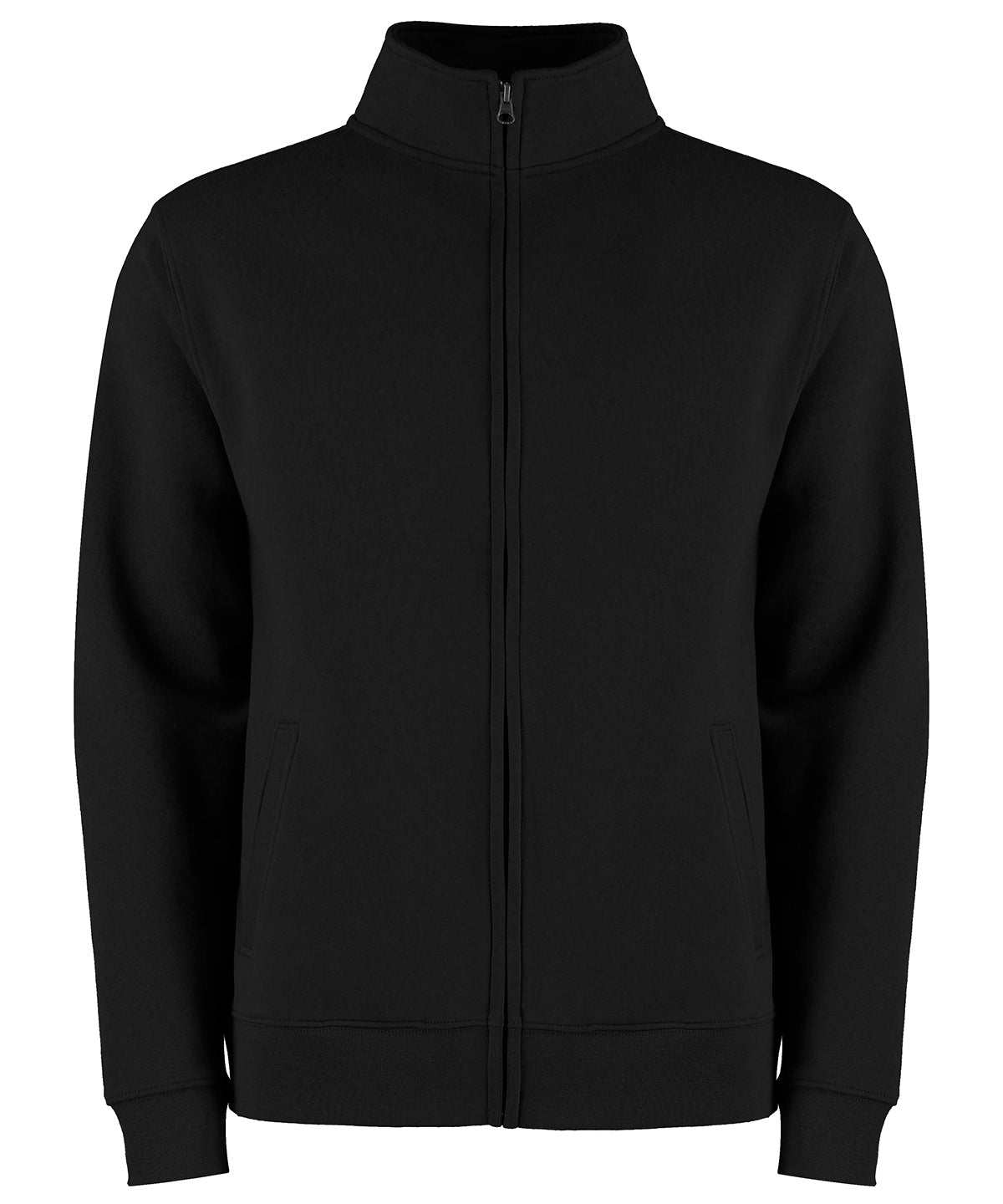 Regular fit zipped sweatshirt | Black