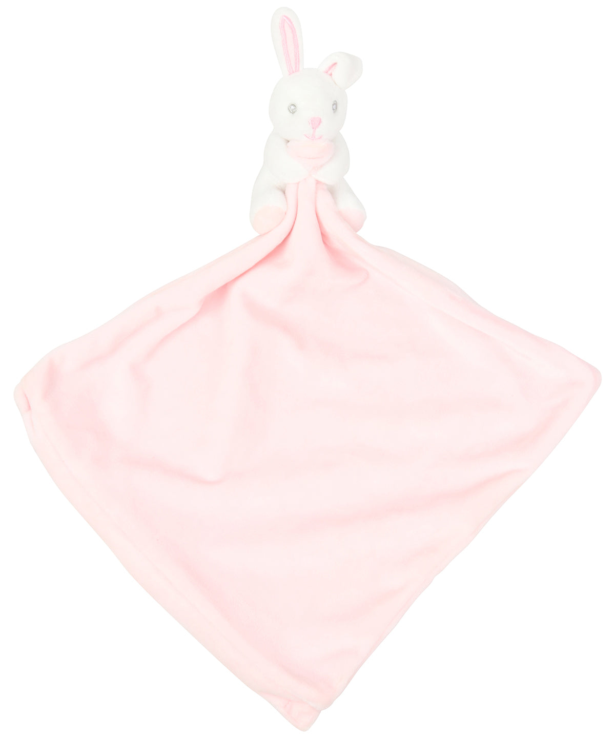 Baby animal comforter with rattle | pink rabbit