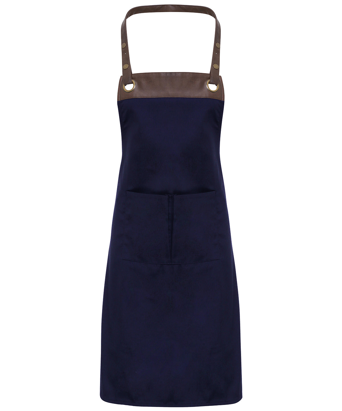Espresso bib apron | navy/brown