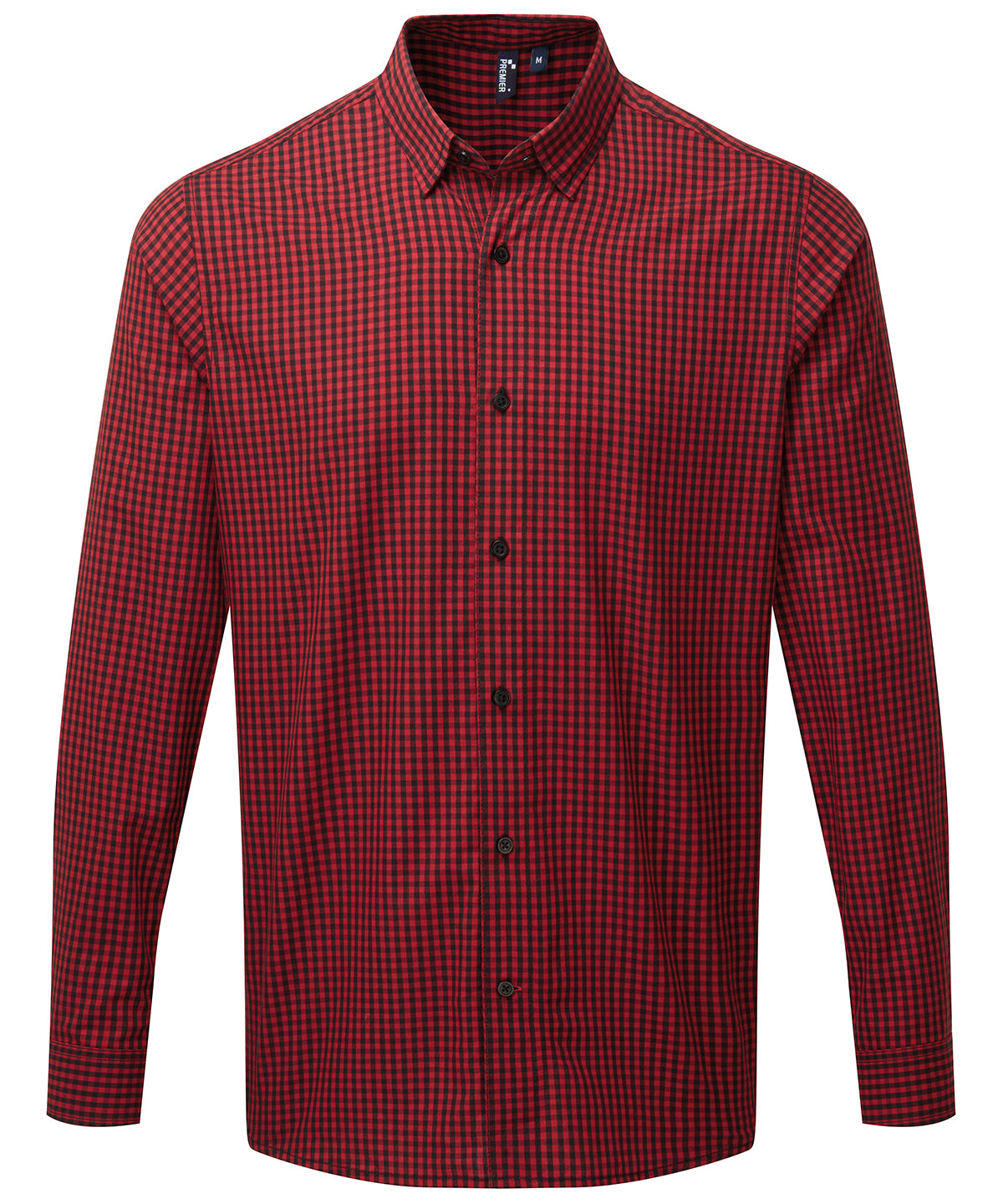 Maxton check long sleeve shirt | Black/Red