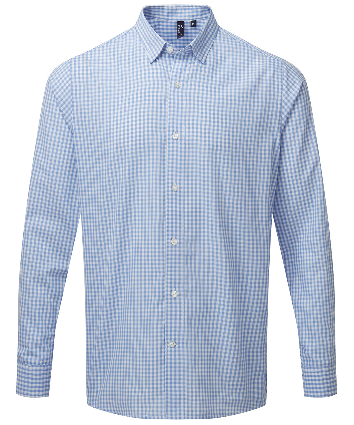Maxton check long sleeve shirt | light blue/white