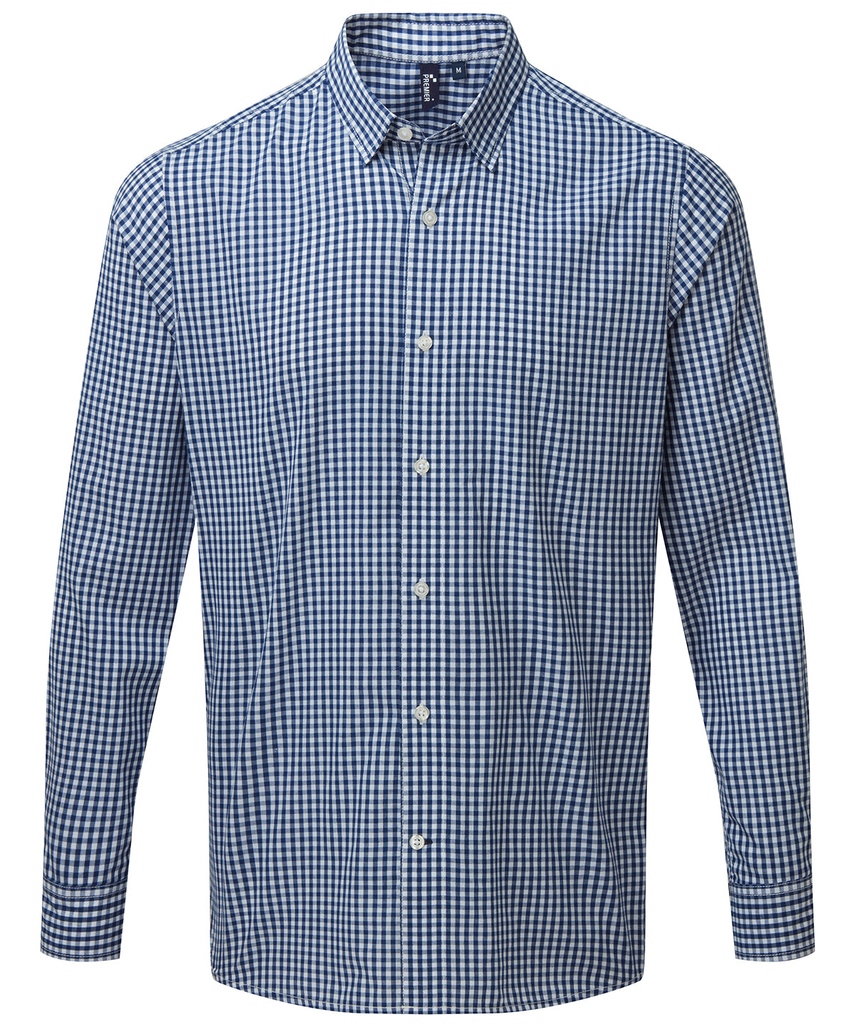 Maxton check long sleeve shirt | navy/white