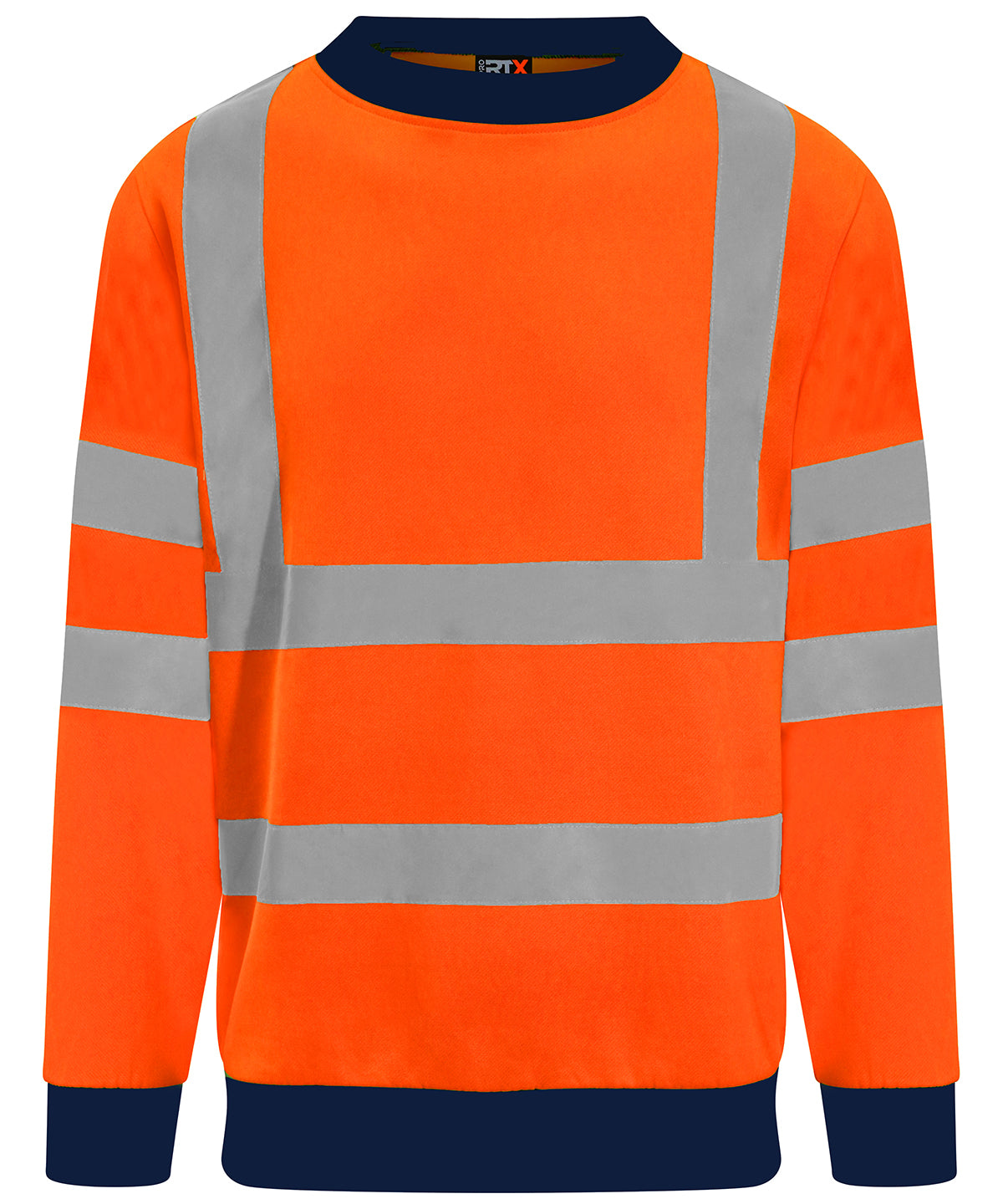 High visibility sweatshirt | HV Orange/Navy