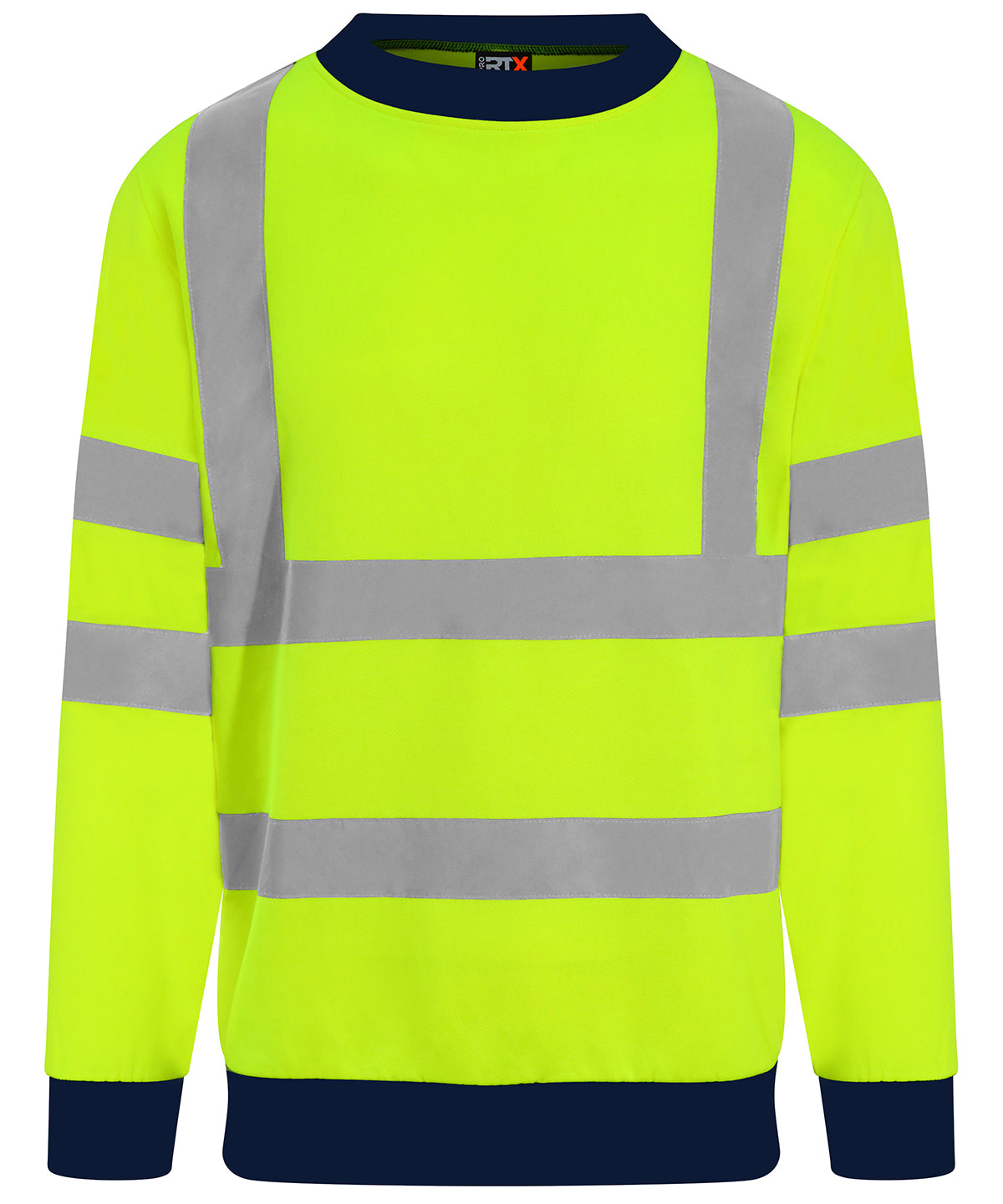 High visibility sweatshirt | hv yellow/navy