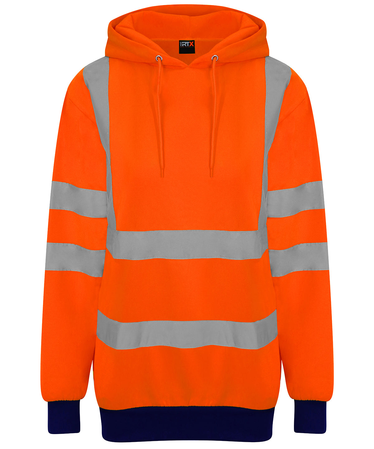 High visibility hoodie | hv orange/navy