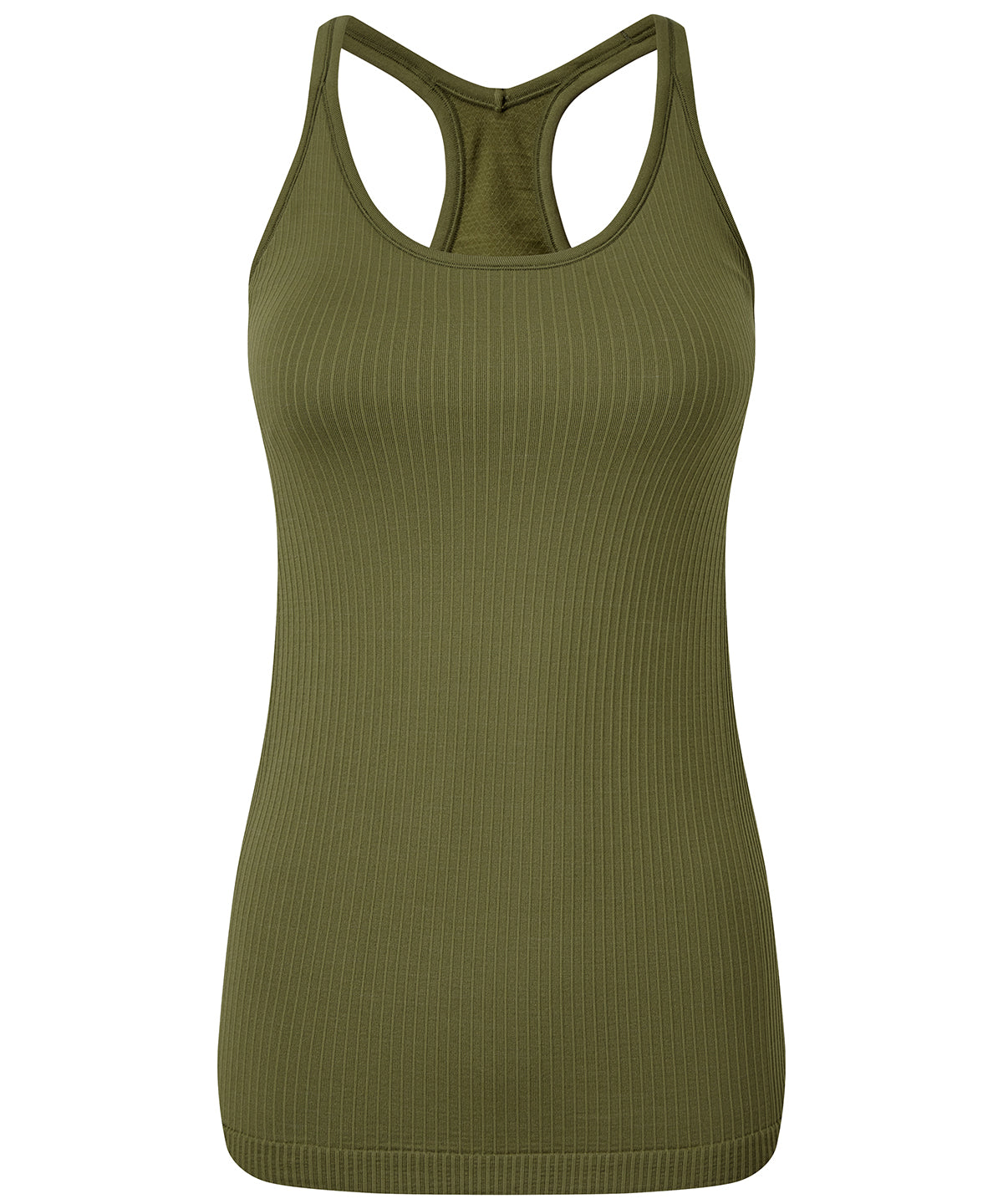 Womens TriDri® seamless 3D fit multi-sport sculpt vest with secret support | olive