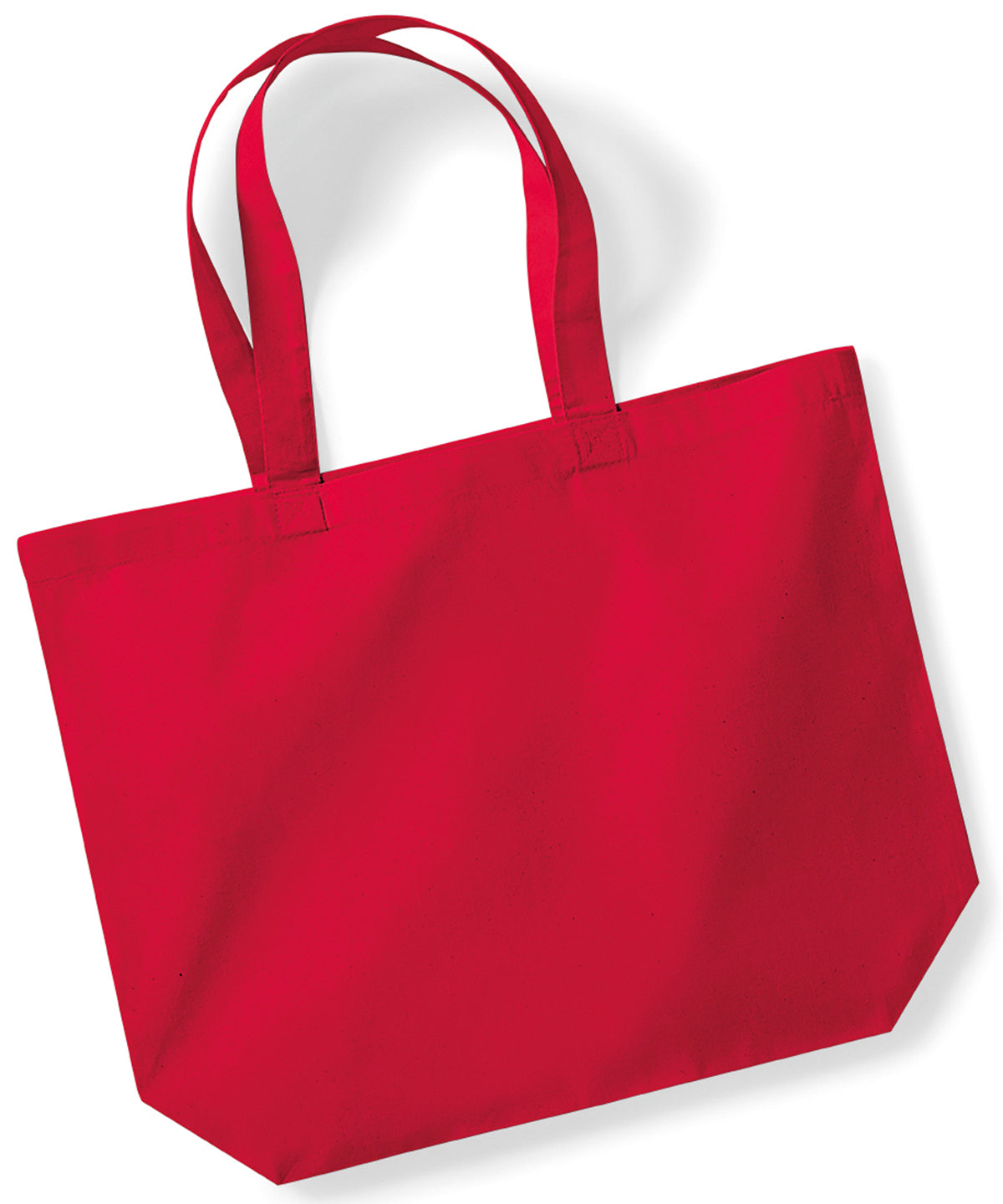 Organic premium cotton maxi tote | classic red