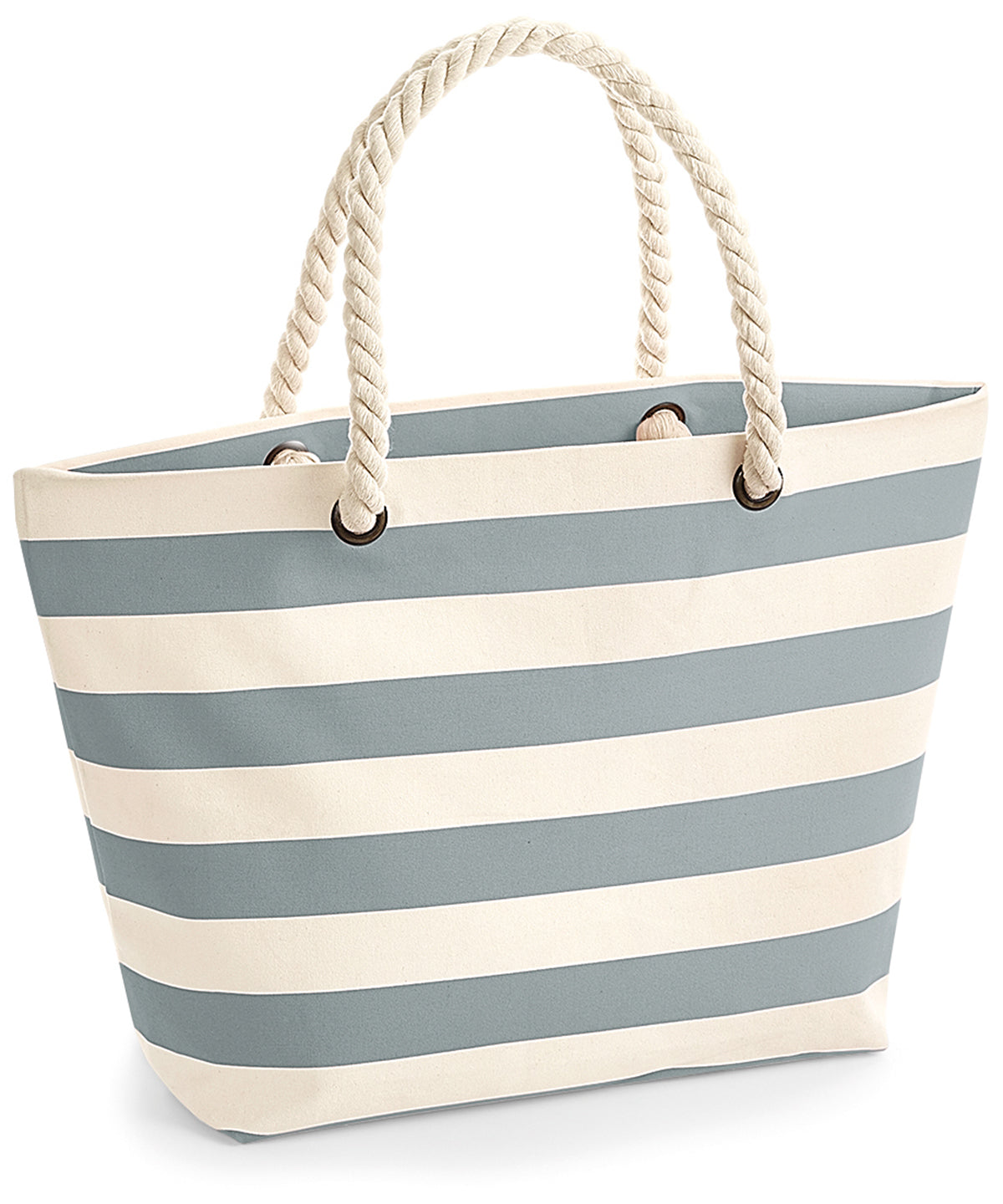 Nautical beach bag | natural/grey