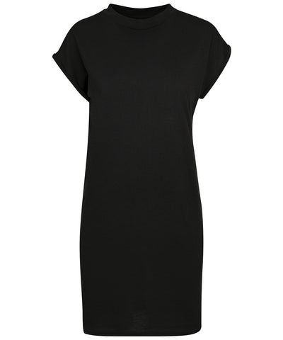 Womens turtle extended shoulder dress | black