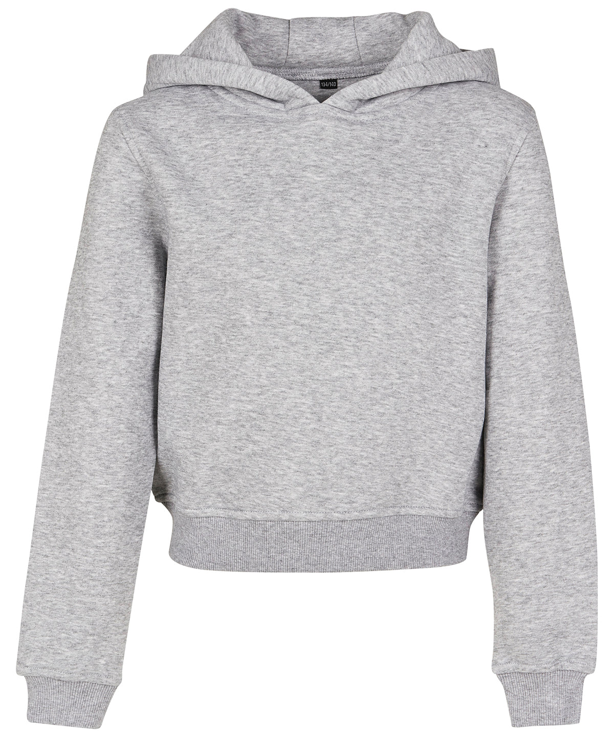 Girls cropped sweat hoodie | Heather Grey