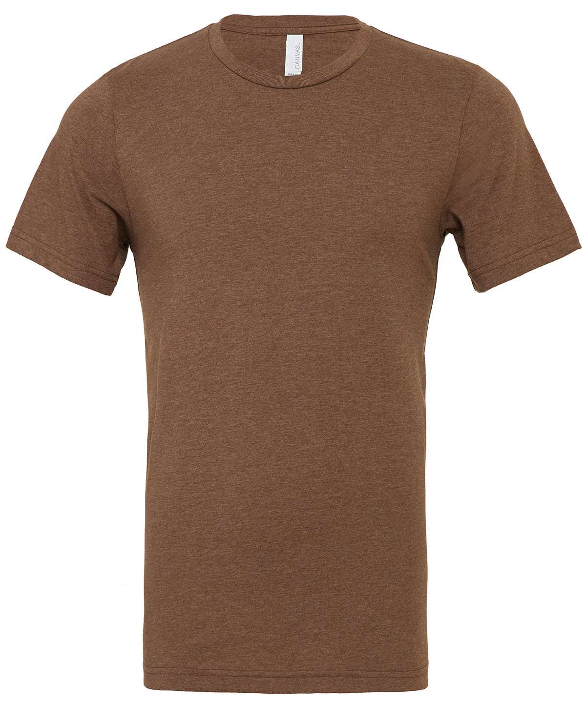 Unisex heather CVC short sleeve t-shirt | heather brown