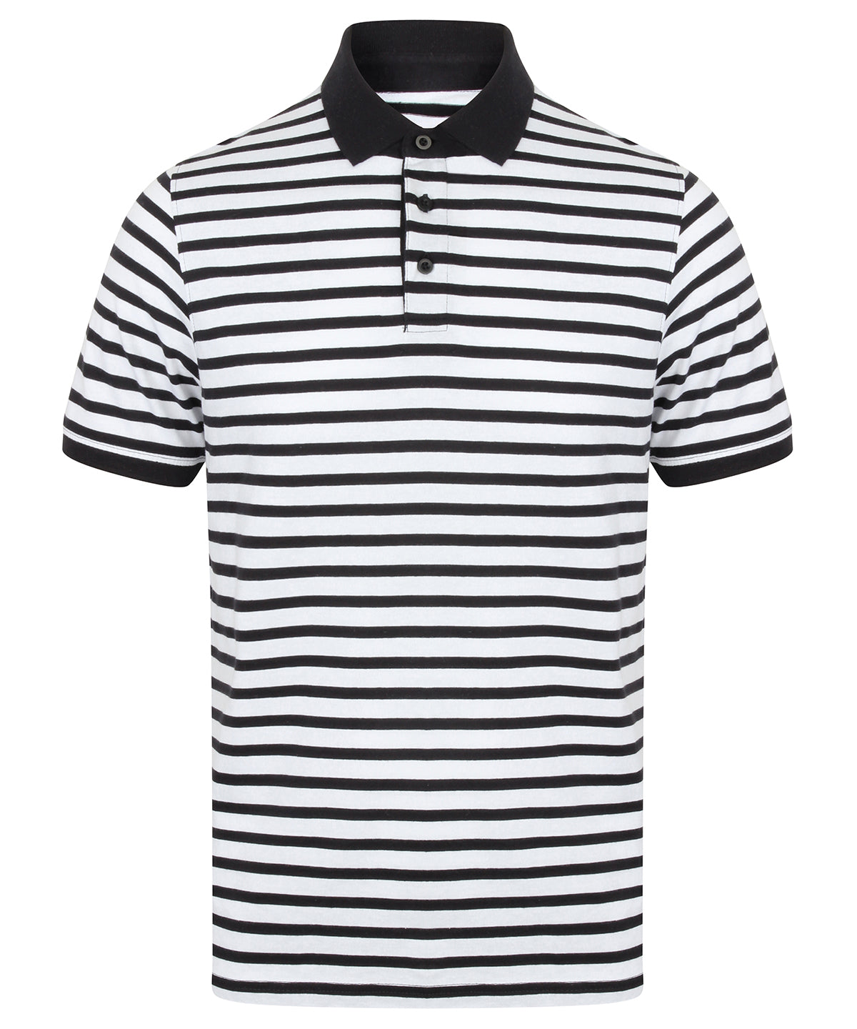 Striped Jersey polo shirt | White/Navy