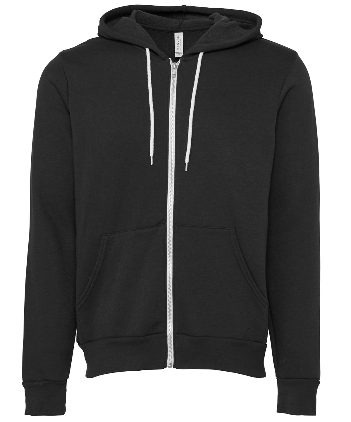 Unisex polycotton fleece full-zip hoodie | DTG Dark Grey