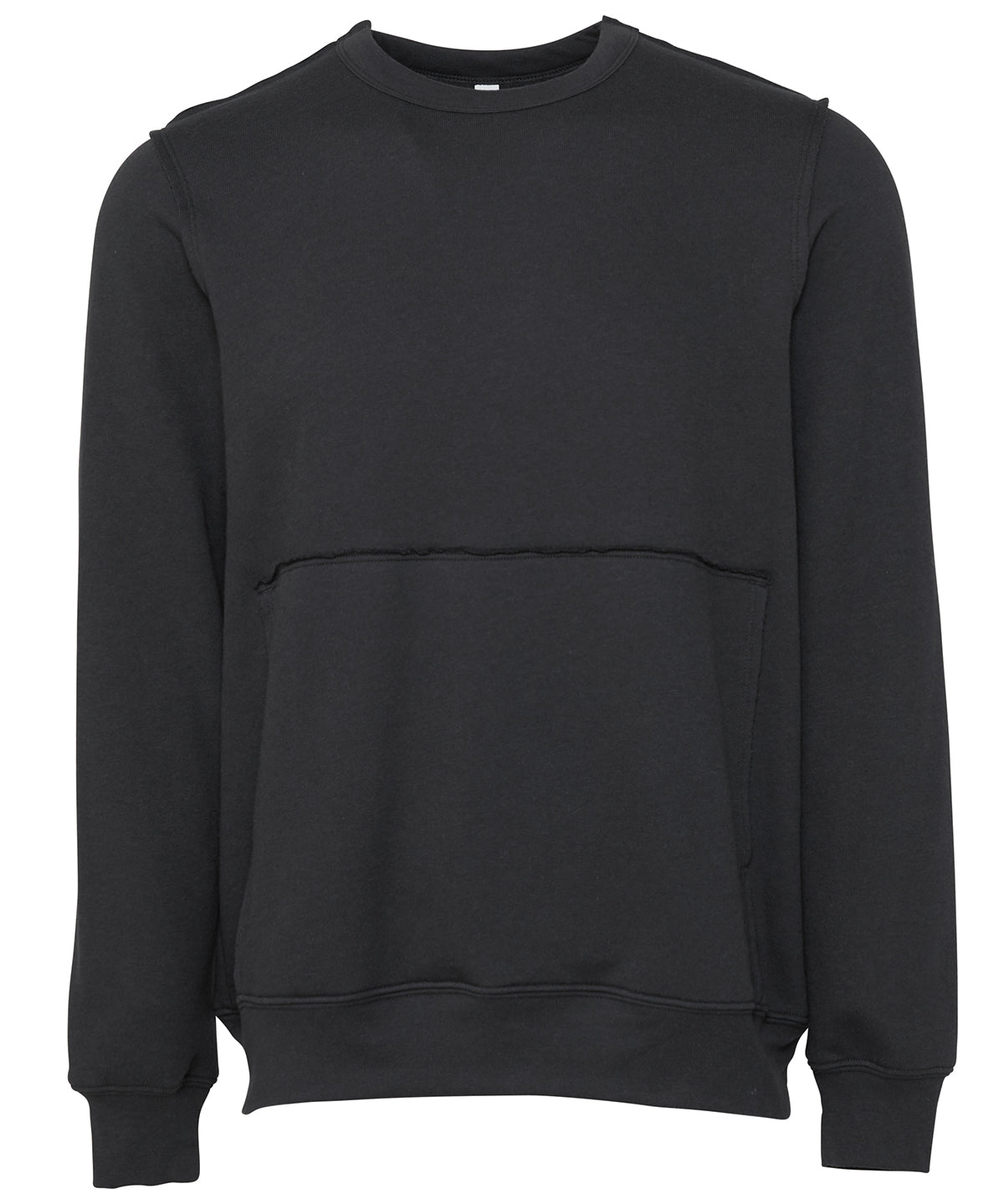 Unisex raw-seam crew pullover | dark grey