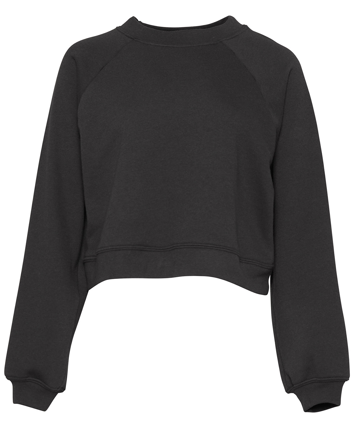 Womens raglan pullover fleece | dark grey