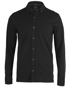 Kingston  stretch deluxe piqu shirt | black