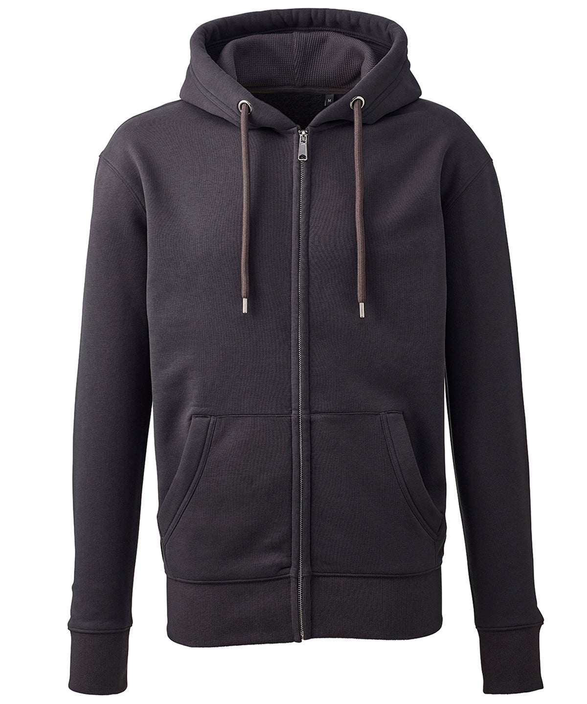 Mens Anthem full-zip hoodie | Charcoal