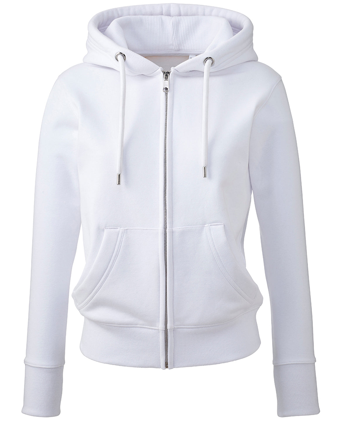 Womens Anthem full-zip hoodie | White